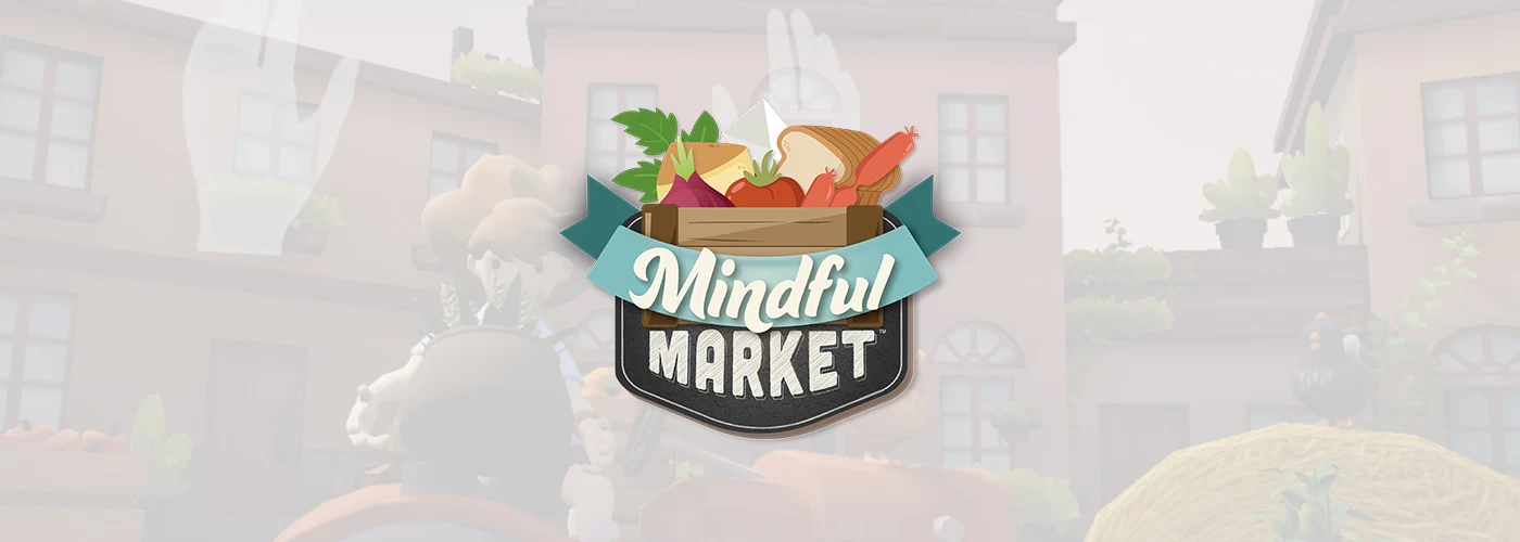 Mindful Market logo, which engages rehabilitation patients in a lively marketplace that emphasizes high-level cognitive skills for use with REAL System y-Series