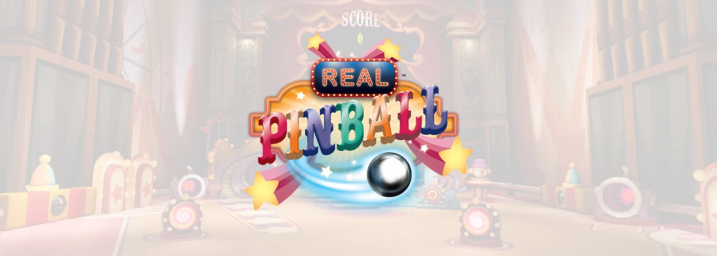 REAL Pinball logo, an experience focusing on functional movement and reflex rehabilitation using REAL System's y-series and i-series devices
