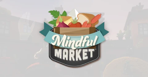 Mindful Market logo, which engages rehabilitation patients in a lively marketplace that emphasizes high-level cognitive skills for use with REAL System y-Series