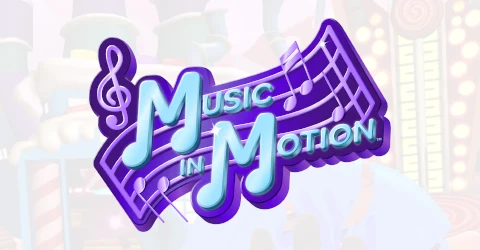 Music in Motion logo, an experience on the REAL System y-Series allows patients to engage in musically driven therapy exercises
