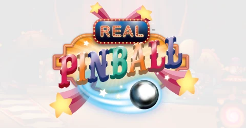 REAL Pinball logo, an experience focusing on functional movement and reflex rehabilitation using REAL System's y-series and i-series devices
